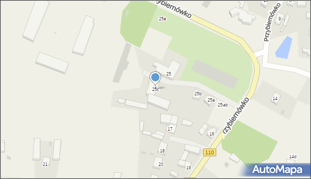 Przybiernówko, Przybiernówko, 25c, mapa Przybiernówko