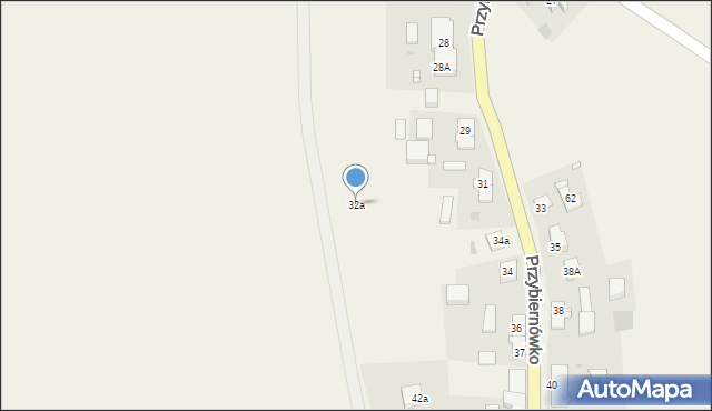 Przybiernówko, Przybiernówko, 32a, mapa Przybiernówko