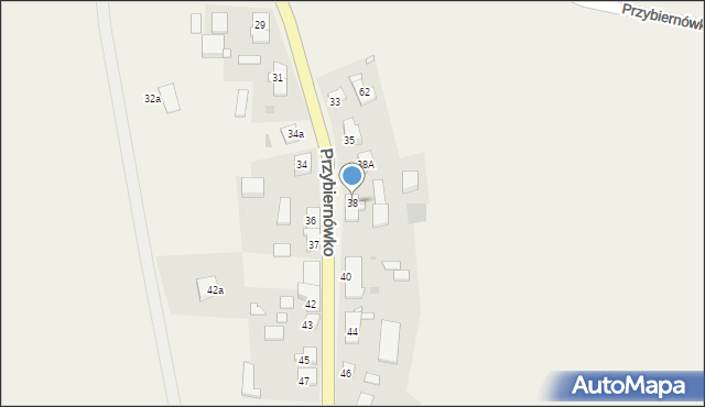 Przybiernówko, Przybiernówko, 38, mapa Przybiernówko