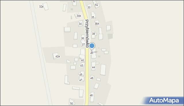 Przybiernówko, Przybiernówko, 40, mapa Przybiernówko