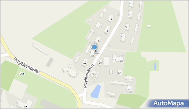 Przybiernówko, Przybiernówko, 8a, mapa Przybiernówko