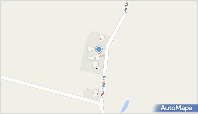 Przybiernowo, Pruszewska, 2, mapa Przybiernowo