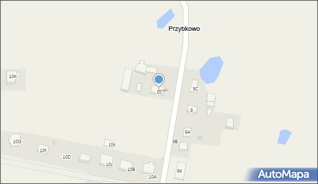 Przybkowo, Przybkowo, 10, mapa Przybkowo