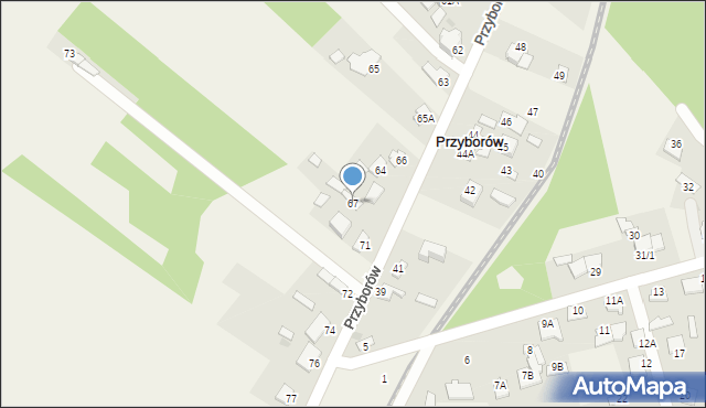 Przyborów, Przyborów, 68, mapa Przyborów