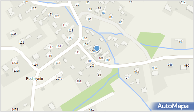 Przyborów, Przyborów, 104, mapa Przyborów