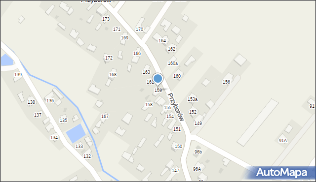 Przyborów, Przyborów, 159, mapa Przyborów