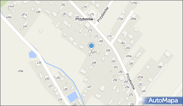 Przyborów, Przyborów, 172, mapa Przyborów