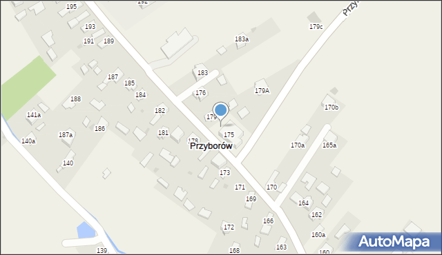Przyborów, Przyborów, 177, mapa Przyborów