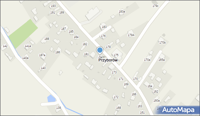 Przyborów, Przyborów, 178, mapa Przyborów