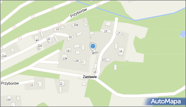 Przyborów, Przyborów, 18, mapa Przyborów