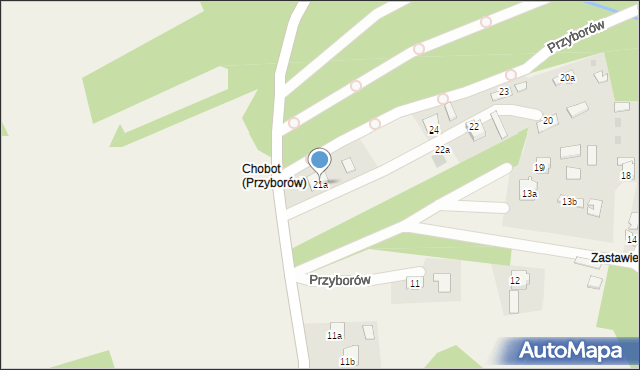 Przyborów, Przyborów, 21a, mapa Przyborów