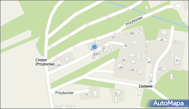 Przyborów, Przyborów, 22a, mapa Przyborów