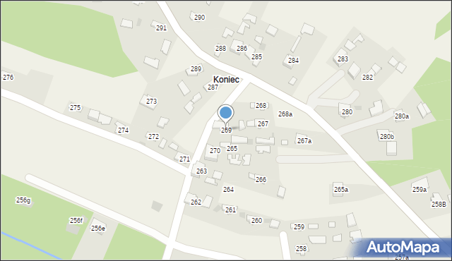 Przyborów, Przyborów, 269, mapa Przyborów