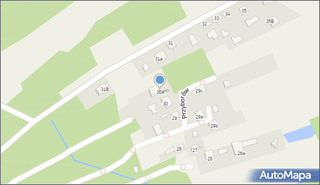 Przyborów, Przyborów, 30A, mapa Przyborów