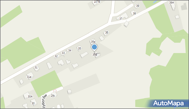 Przyborów, Przyborów, 35B, mapa Przyborów