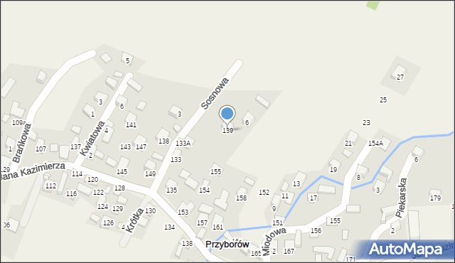 Przyborów, Przyborów, 139, mapa Przyborów