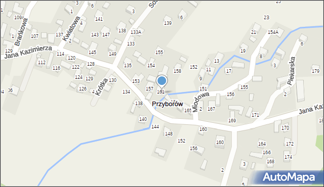 Przyborów, Przyborów, 153, mapa Przyborów