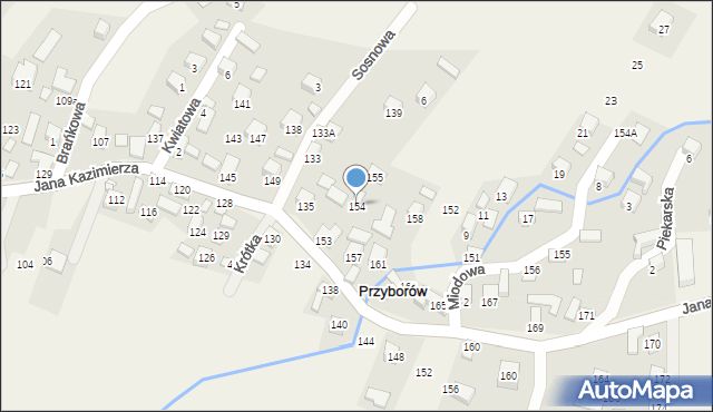 Przyborów, Przyborów, 154, mapa Przyborów