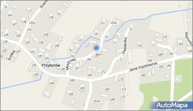 Przyborów, Przyborów, 155, mapa Przyborów