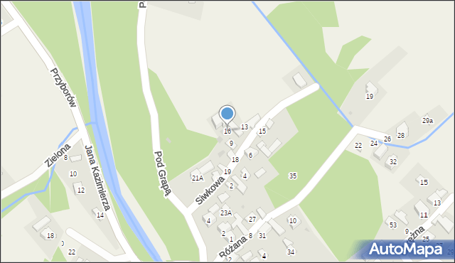 Przyborów, Przyborów, 16, mapa Przyborów