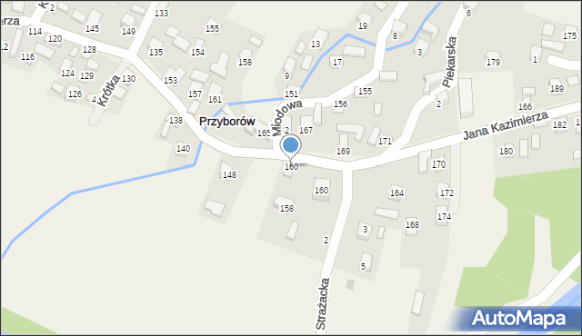 Przyborów, Przyborów, 160, mapa Przyborów