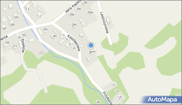 Przyborów, Przyborów, 287, mapa Przyborów