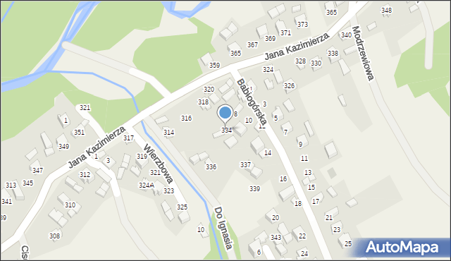 Przyborów, Przyborów, 334, mapa Przyborów