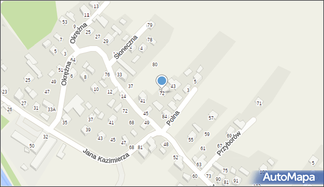 Przyborów, Przyborów, 72, mapa Przyborów