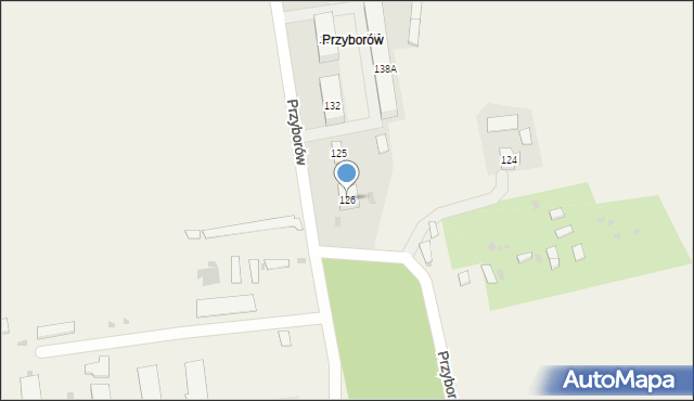 Przyborów, Przyborów, 126, mapa Przyborów