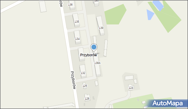 Przyborów, Przyborów, 138, mapa Przyborów