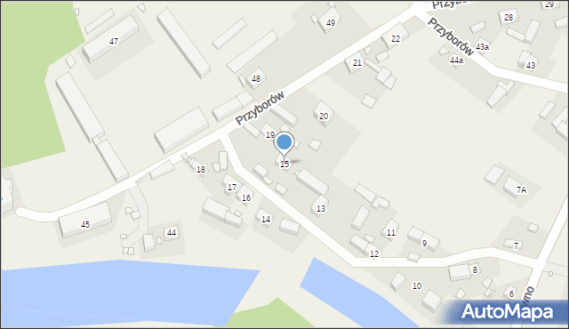 Przyborów, Przyborów, 15, mapa Przyborów
