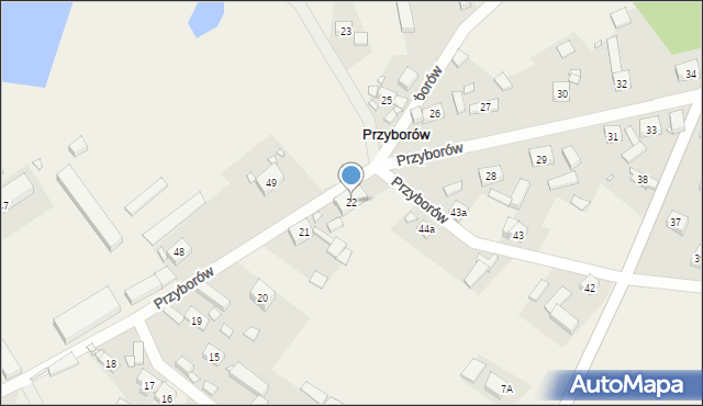 Przyborów, Przyborów, 22, mapa Przyborów