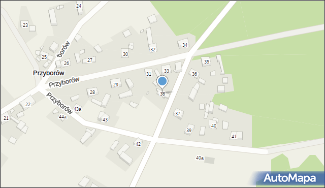 Przyborów, Przyborów, 38, mapa Przyborów