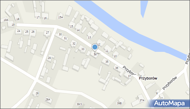 Przyborów, Przyborów, 34, mapa Przyborów