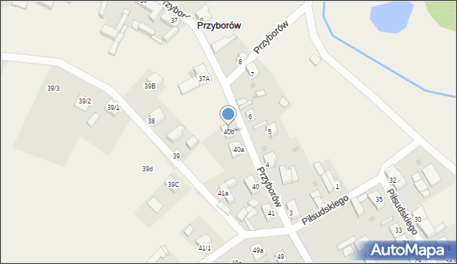 Przyborów, Przyborów, 40b, mapa Przyborów