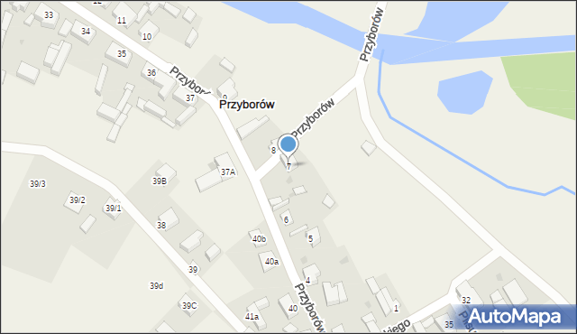 Przyborów, Przyborów, 7, mapa Przyborów