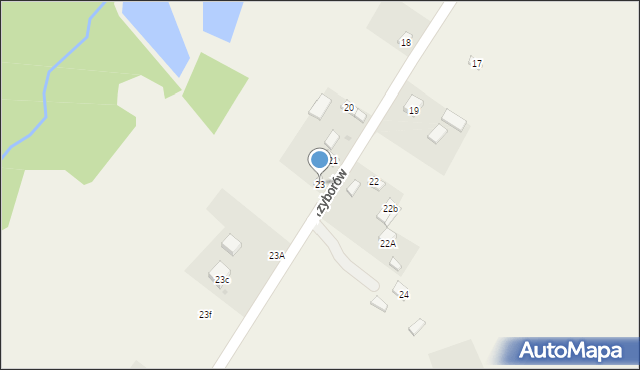 Przyborów, Przyborów, 23, mapa Przyborów