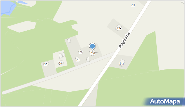Przyborów, Przyborów, 23d, mapa Przyborów