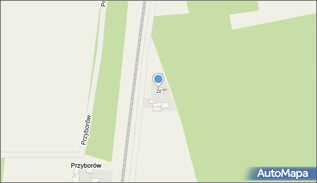 Przyborów, Przyborów, 24, mapa Przyborów