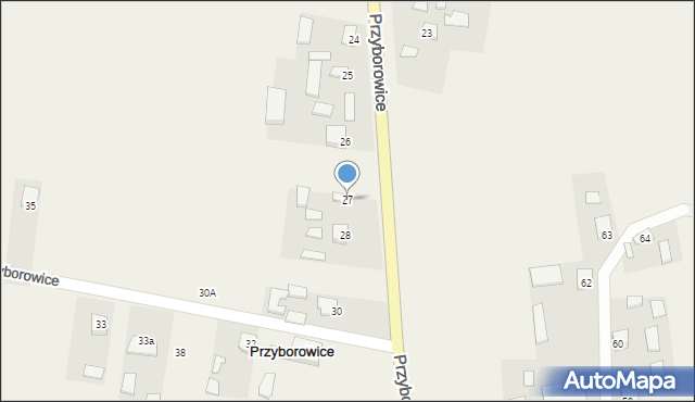 Przyborowice, Przyborowice, 27, mapa Przyborowice