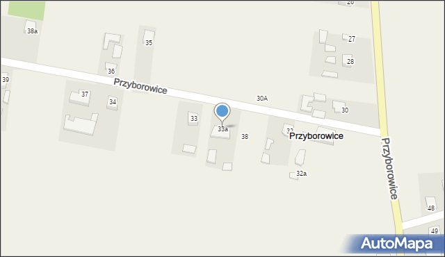 Przyborowice, Przyborowice, 33a, mapa Przyborowice