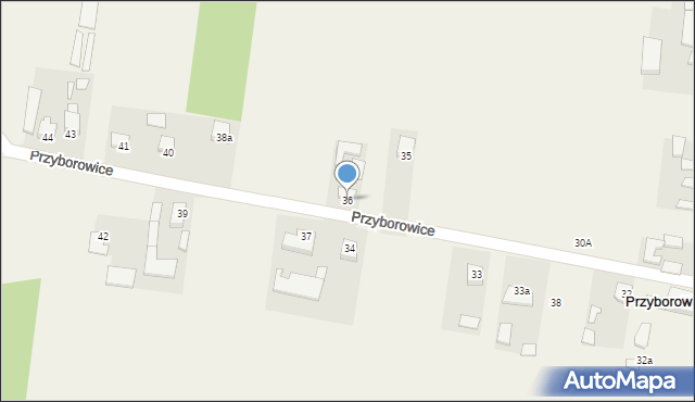 Przyborowice, Przyborowice, 36, mapa Przyborowice