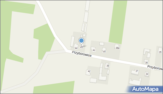 Przyborowice, Przyborowice, 43, mapa Przyborowice