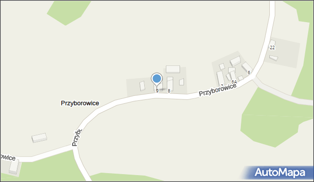 Przyborowice, Przyborowice, 9, mapa Przyborowice
