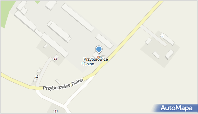 Przyborowice Dolne, Przyborowice Dolne, 16A, mapa Przyborowice Dolne