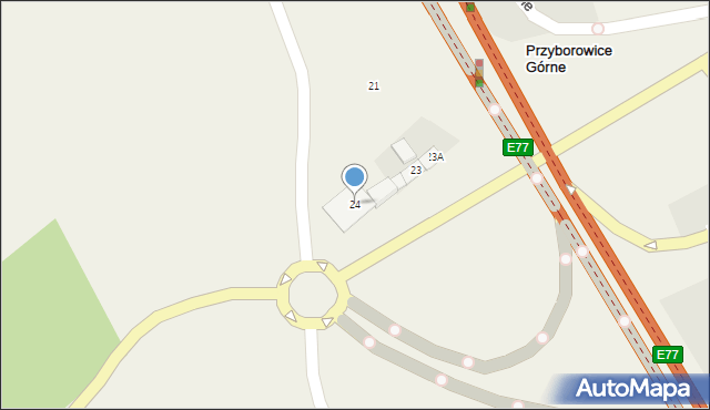 Przyborowice Górne, Przyborowice Górne, 24, mapa Przyborowice Górne