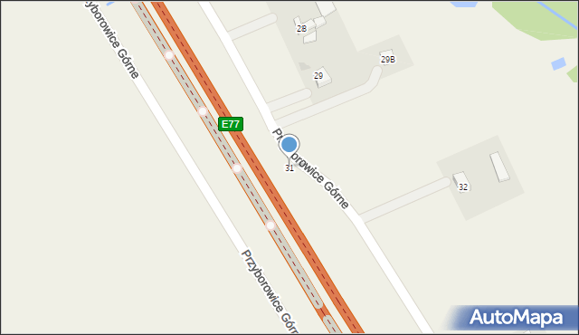 Przyborowice Górne, Przyborowice Górne, 31, mapa Przyborowice Górne