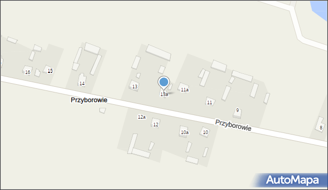 Przyborowie, Przyborowie, 13a, mapa Przyborowie