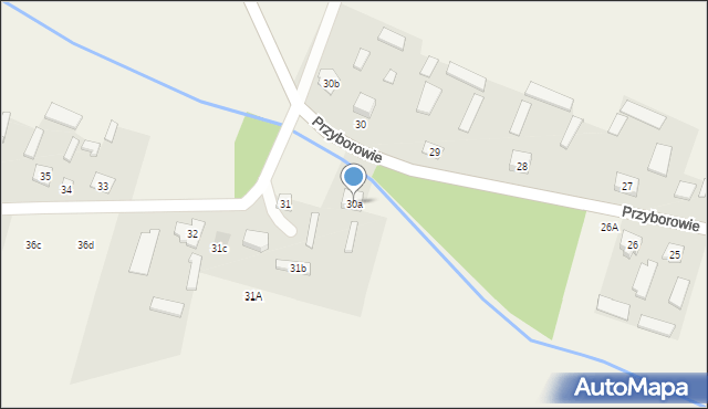 Przyborowie, Przyborowie, 30a, mapa Przyborowie