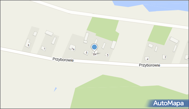 Przyborowie, Przyborowie, 6A, mapa Przyborowie